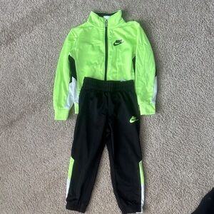 Nike Youth Lime and Black Athletic Set